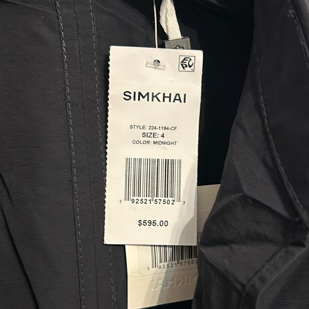 SIMKHAI
Midnight Deanna Short Sleeve Belted Midi Dress - Picture 8 of 14
